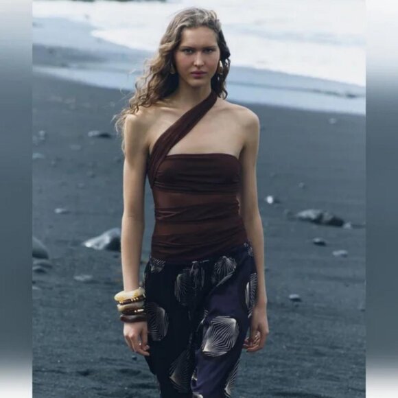 ZARA CUT OUT TULLE SWIMSUIT - Picture 3 of 6